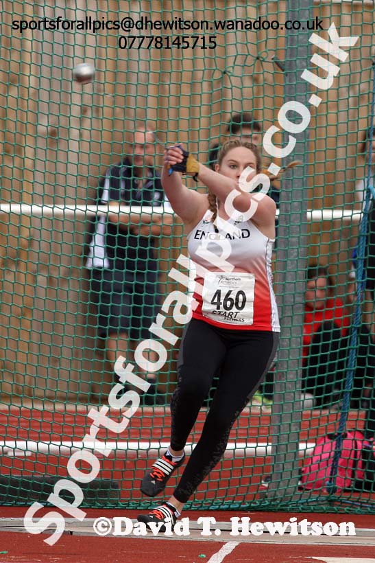Womens under-17s hammer, Northern Under-13s, U-15s and 17s Championships. Photo: David T. Hewitson/Sports for All Pics